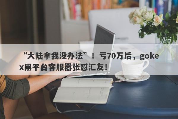 “大陆拿我没办法”！亏70万后，gokex黑平台客服嚣张怼汇友！