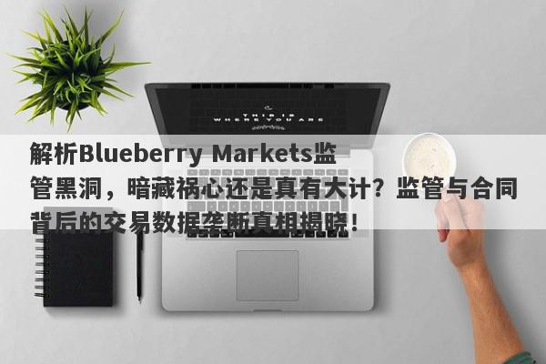 解析Blueberry Markets监管黑洞，暗藏祸心还是真有大计？监管与合同背后的交易数据垄断真相揭晓！