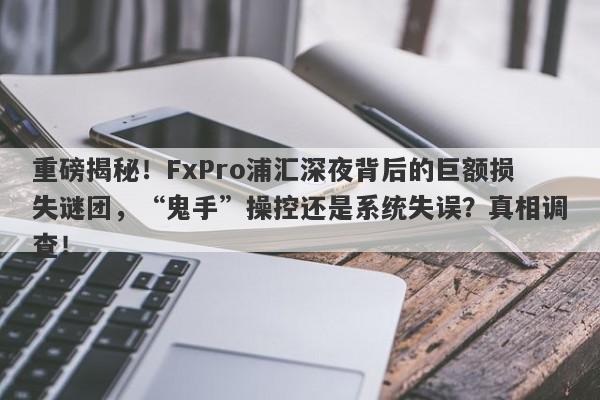 重磅揭秘！FxPro浦汇深夜背后的巨额损失谜团，“鬼手”操控还是系统失误？真相调查！