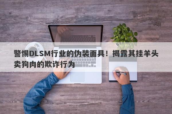 警惕DLSM行业的伪装面具！揭露其挂羊头卖狗肉的欺诈行为