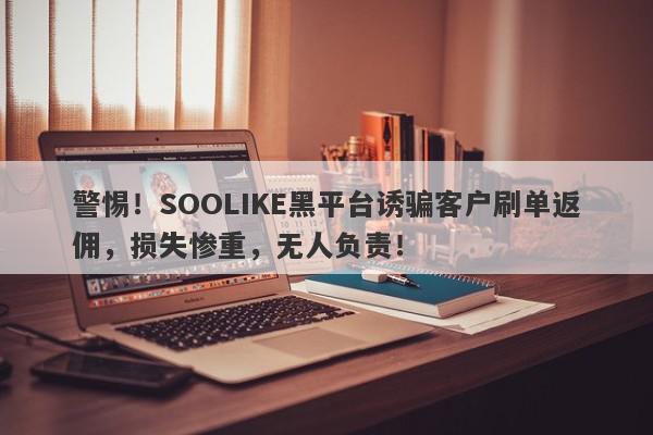 警惕！SOOLIKE黑平台诱骗客户刷单返佣，损失惨重，无人负责！