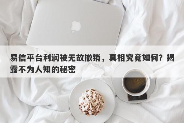 易信平台利润被无故撤销，真相究竟如何？揭露不为人知的秘密