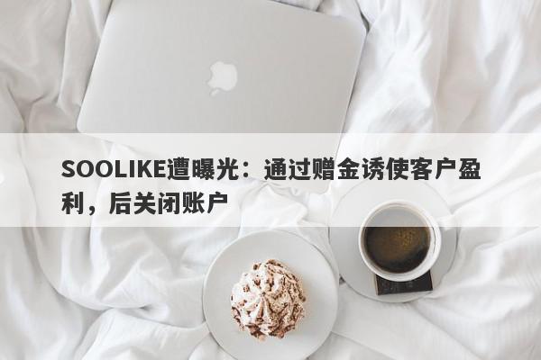 SOOLIKE遭曝光：通过赠金诱使客户盈利，后关闭账户