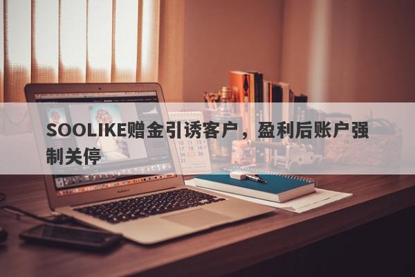 SOOLIKE赠金引诱客户，盈利后账户强制关停