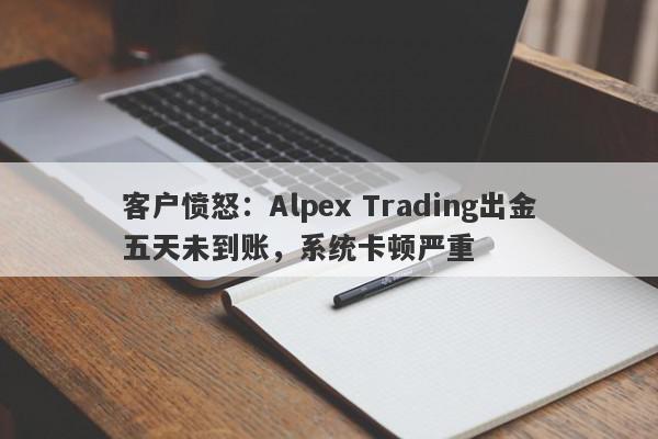 客户愤怒：Alpex Trading出金五天未到账，系统卡顿严重