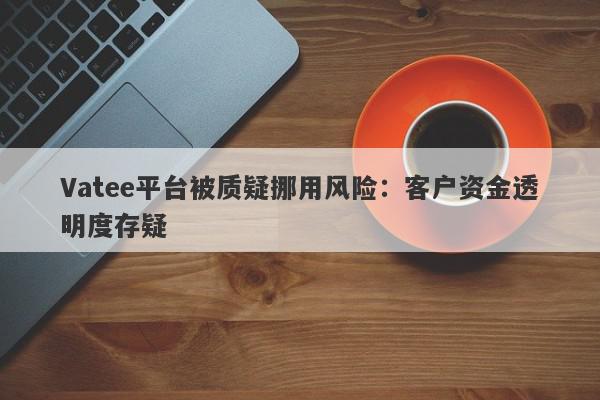 Vatee平台被质疑挪用风险：客户资金透明度存疑